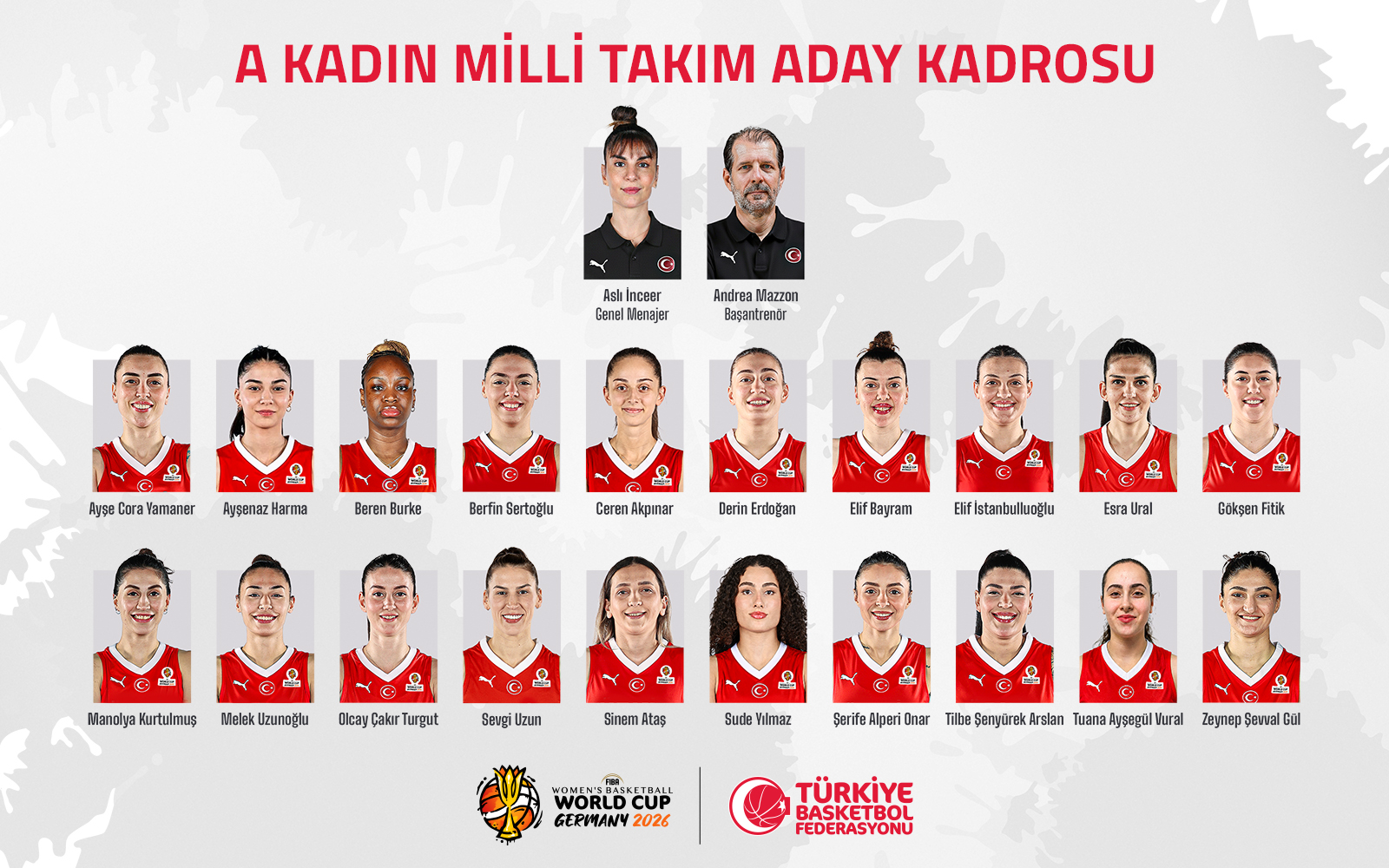 A Kadın Milli Takımımızın FIBA 2026 Kadınlar Basketbol Dünya Kupası Aday Kadrosu Belli Oldu