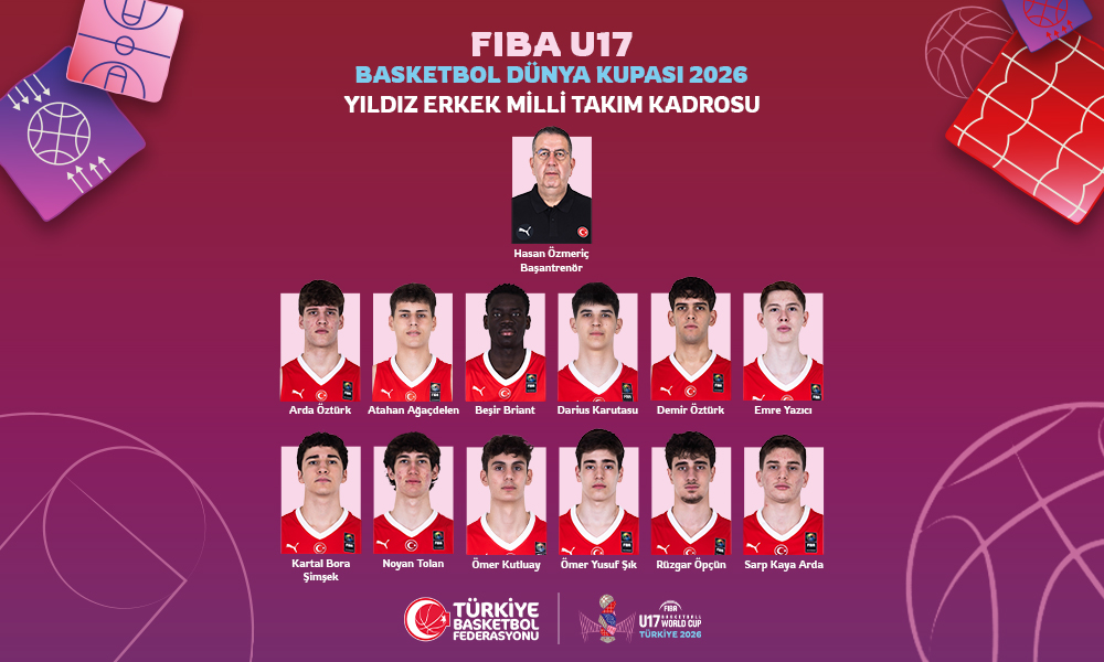 FIBA U17 Basketbol Dünya Kupası'nda Millilerimizin 12 Kişilik Kadrosu Belli Oldu