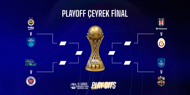Türkiye Sigorta Basketbol Süper Ligi Asım Pars Sezonunda Play-off Çeyrek Final Eşleşmeleri Belirlendi