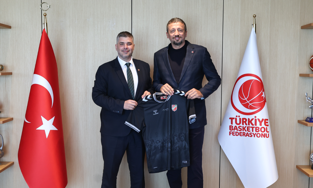 Karşıyaka Başkanı Yiğit Tusder, TBF Başkanı Türkoğlu’nu Ziyaret Etti