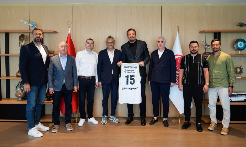 Yukatel Denizli Basket’ten, TBF Başkanı Hidayet Türkoğlu’na Ziyaret