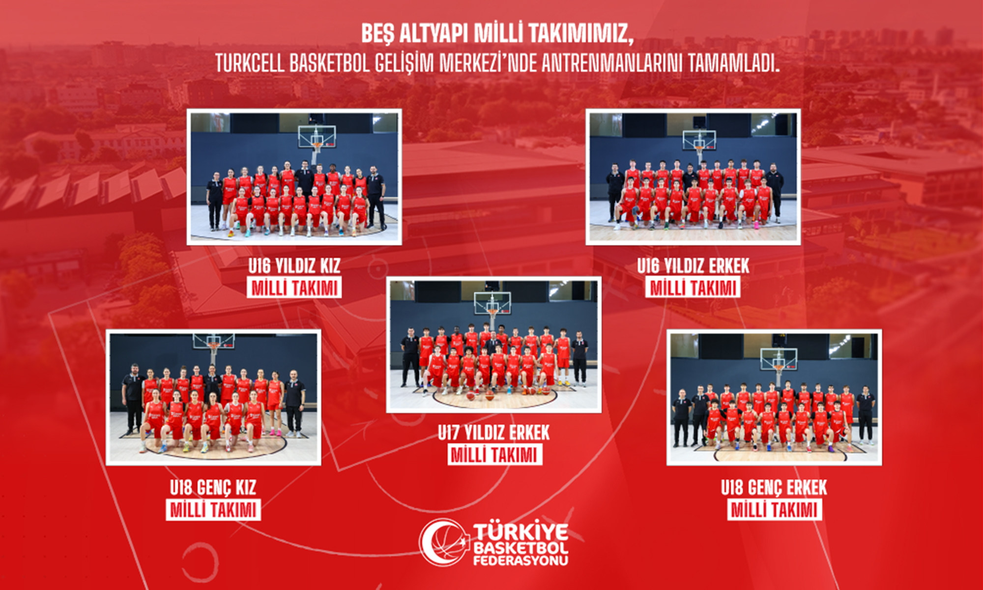 Altyapı Milli Takımlarımız Turkcell Basketbol Gelişim Merkezi’nde Kamp Çalışmalarını Tamamladı